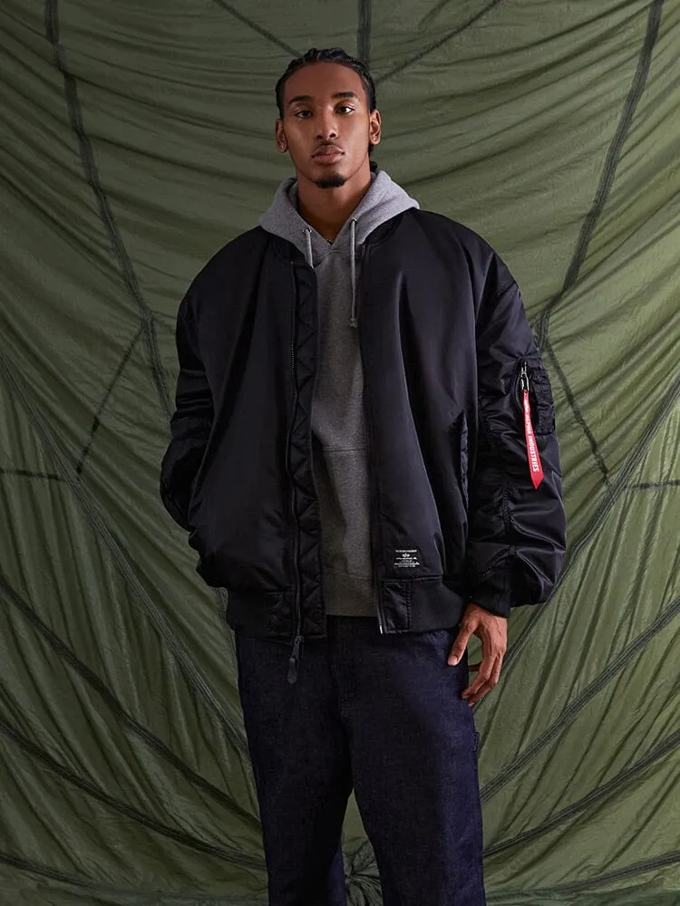 Alpha Industries MA-1 Bloodchit geaca bomber neagra reversibila