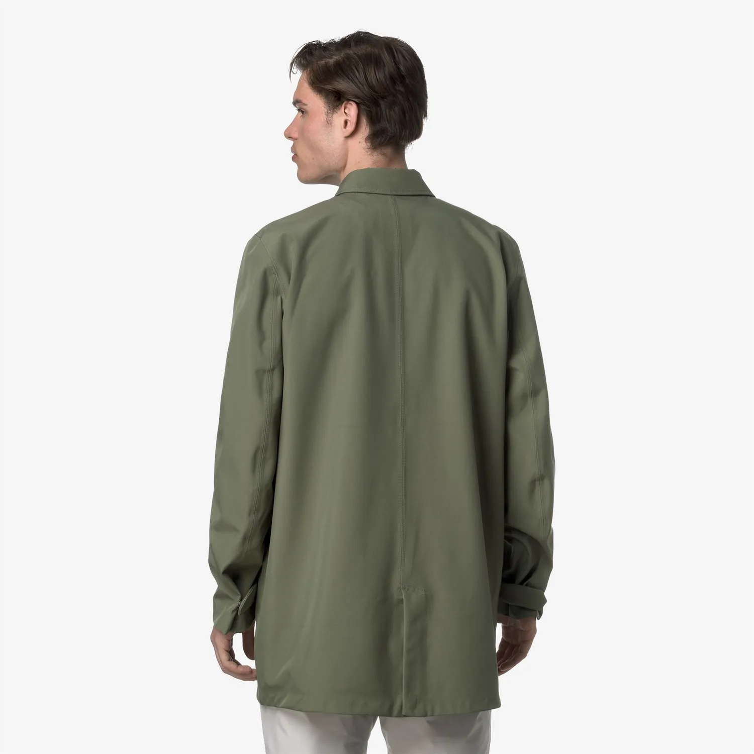 K-Way Benny Bonded Jersey palton barbati verde impermeabil