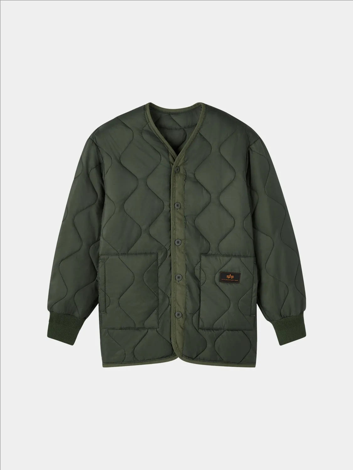 OVO x Alpha Industries ALS/92 geaca matlasata verde relaxata