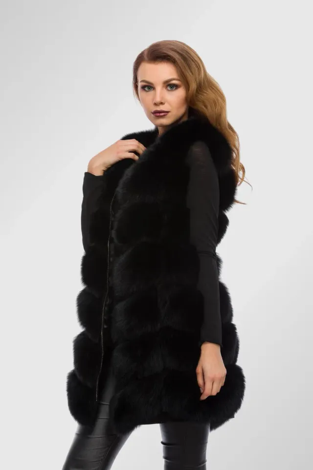 Mareus Fabrica de Blanuri 328 vesta blana vulpe obsidian dama
