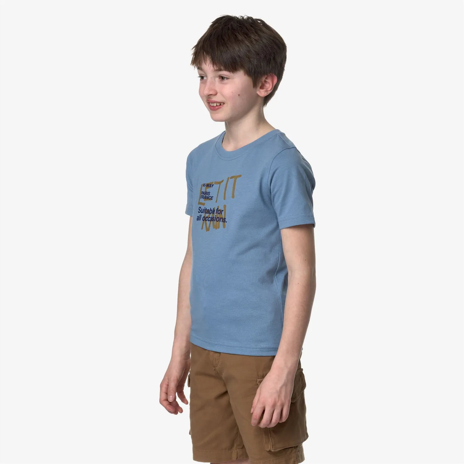 K-Way Odom Let It Rain tricou baieti albastru bumbac 100%