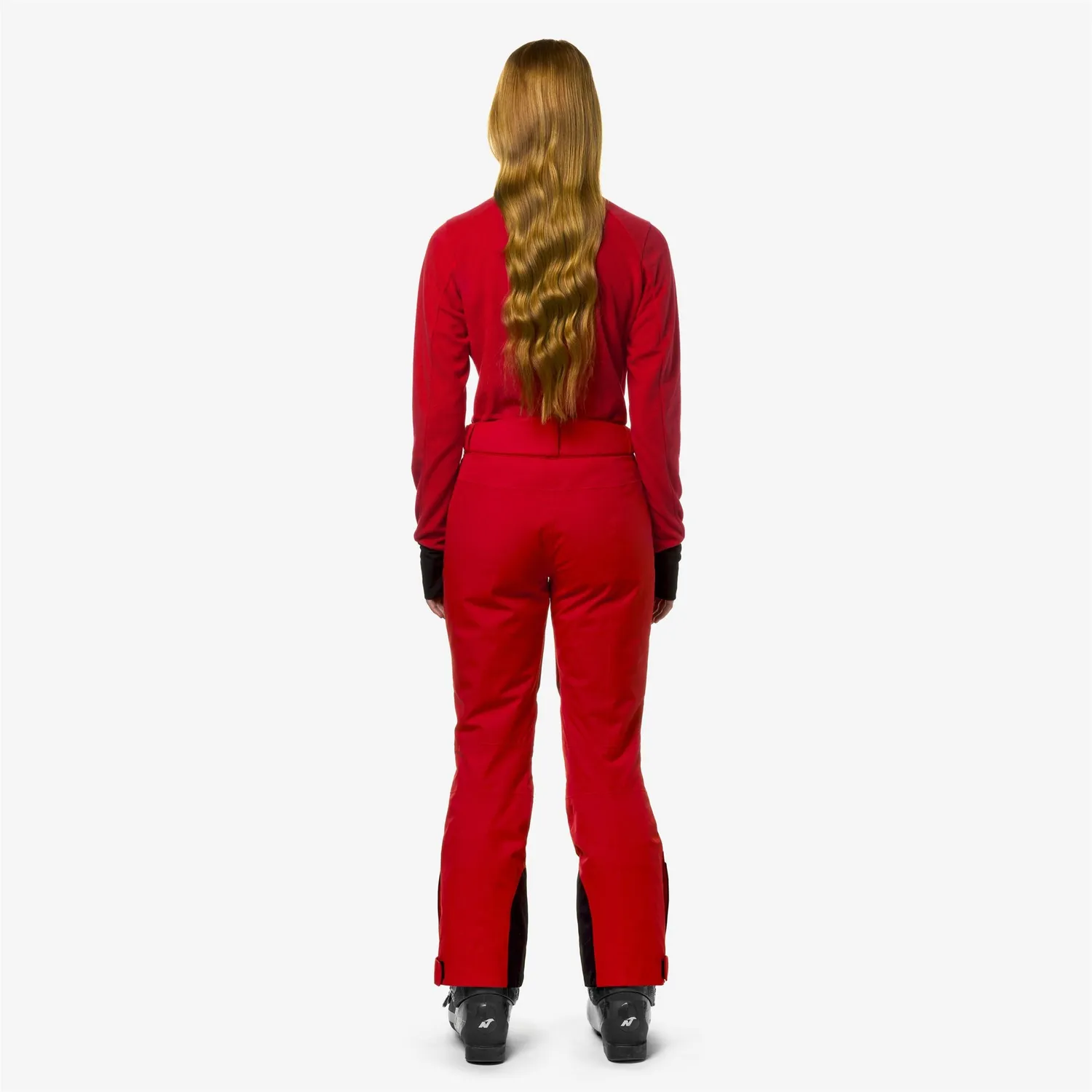 K-Way Bonneval Micro Twill pantaloni schi dama rosii