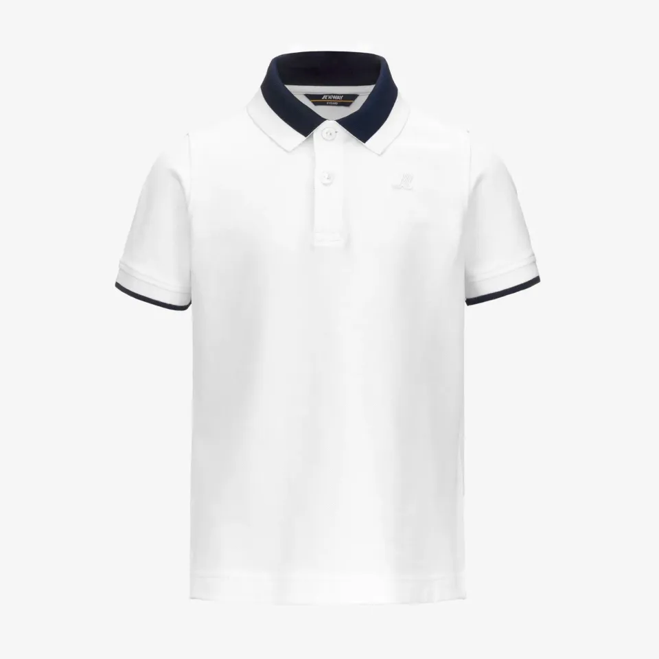 K-Way Ventoux Pique K6126PW polo copii alb bumbac