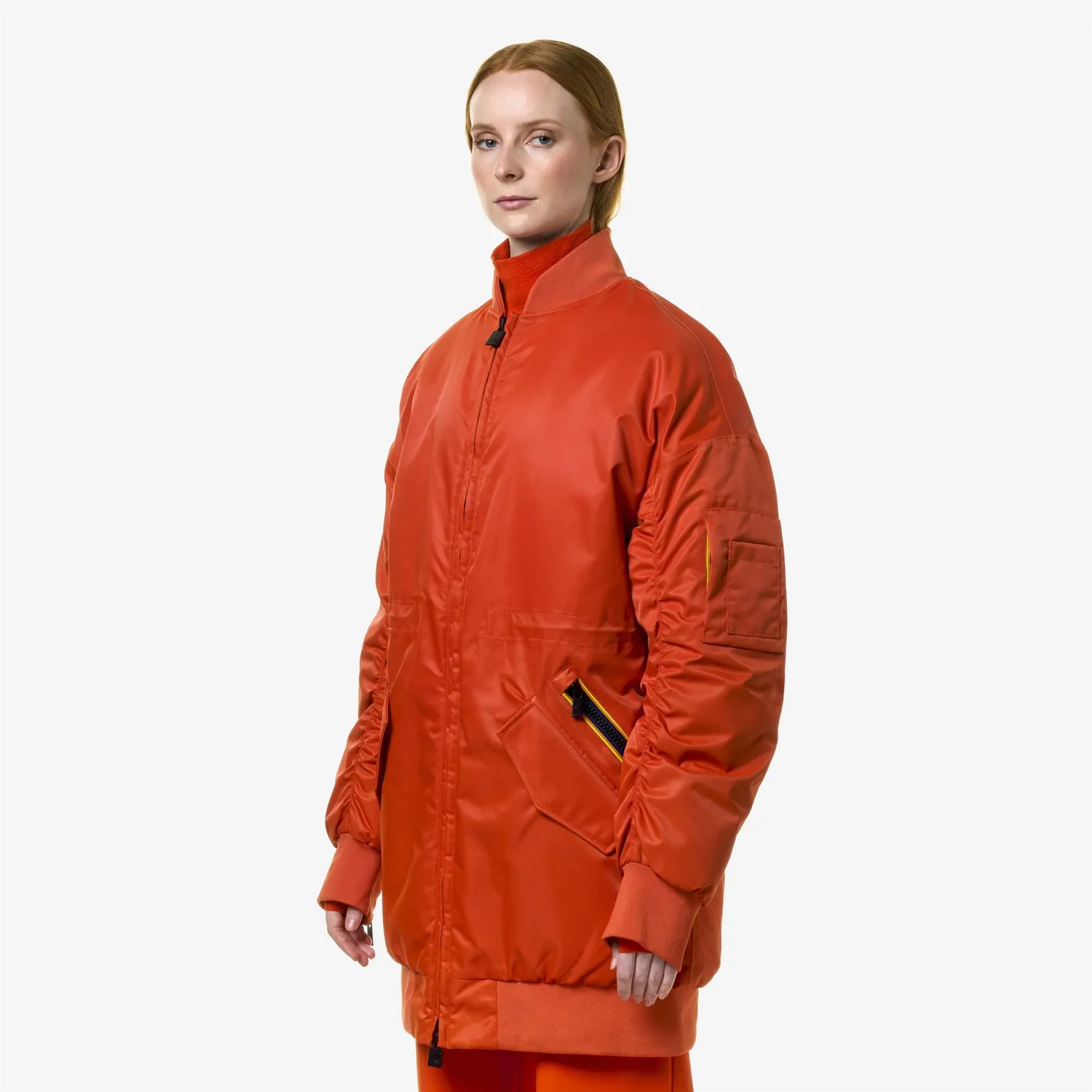 K-Way Lonw Thermo Shiny geaca dama Orange Pumpkin calduroasa
