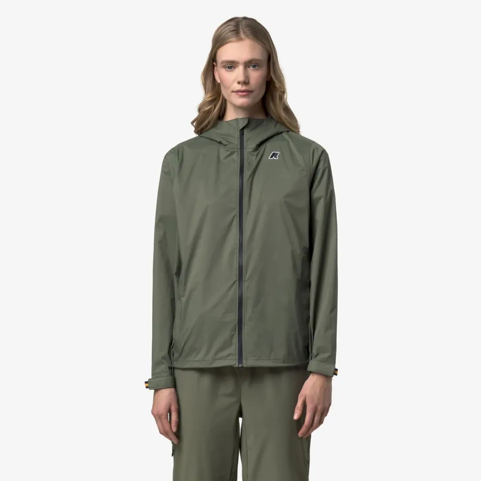 K-Way Charmain Travel palton unisex verde impermeabil