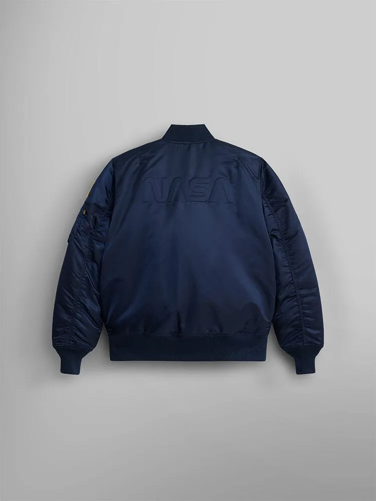 Alpha Industries NASA MA-1 geaca bomber albastra captusita