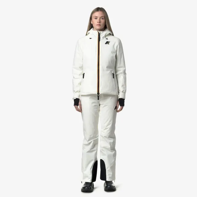 K-Way Lura pantaloni schi dama albi impermeabili