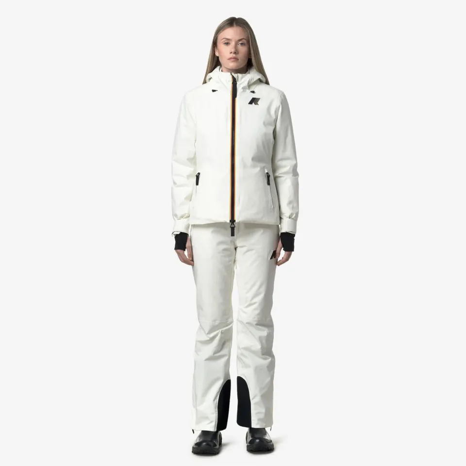 K-Way Lura pantaloni schi dama albi impermeabili