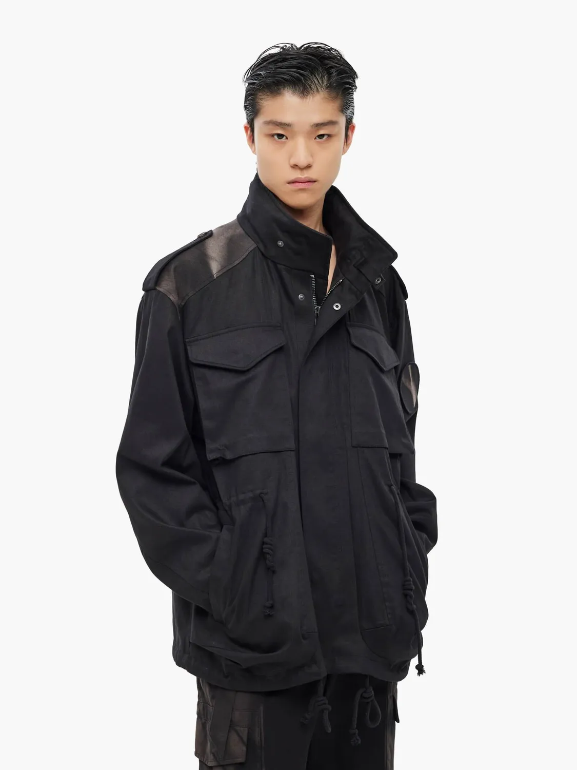 Alpha Industries Jiyongkim Sun-Bleached Field palton negru bumbac