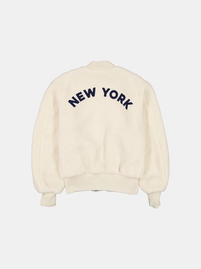 Alpha Industries New York Yankees MA-1 geaca sherpa dama crem