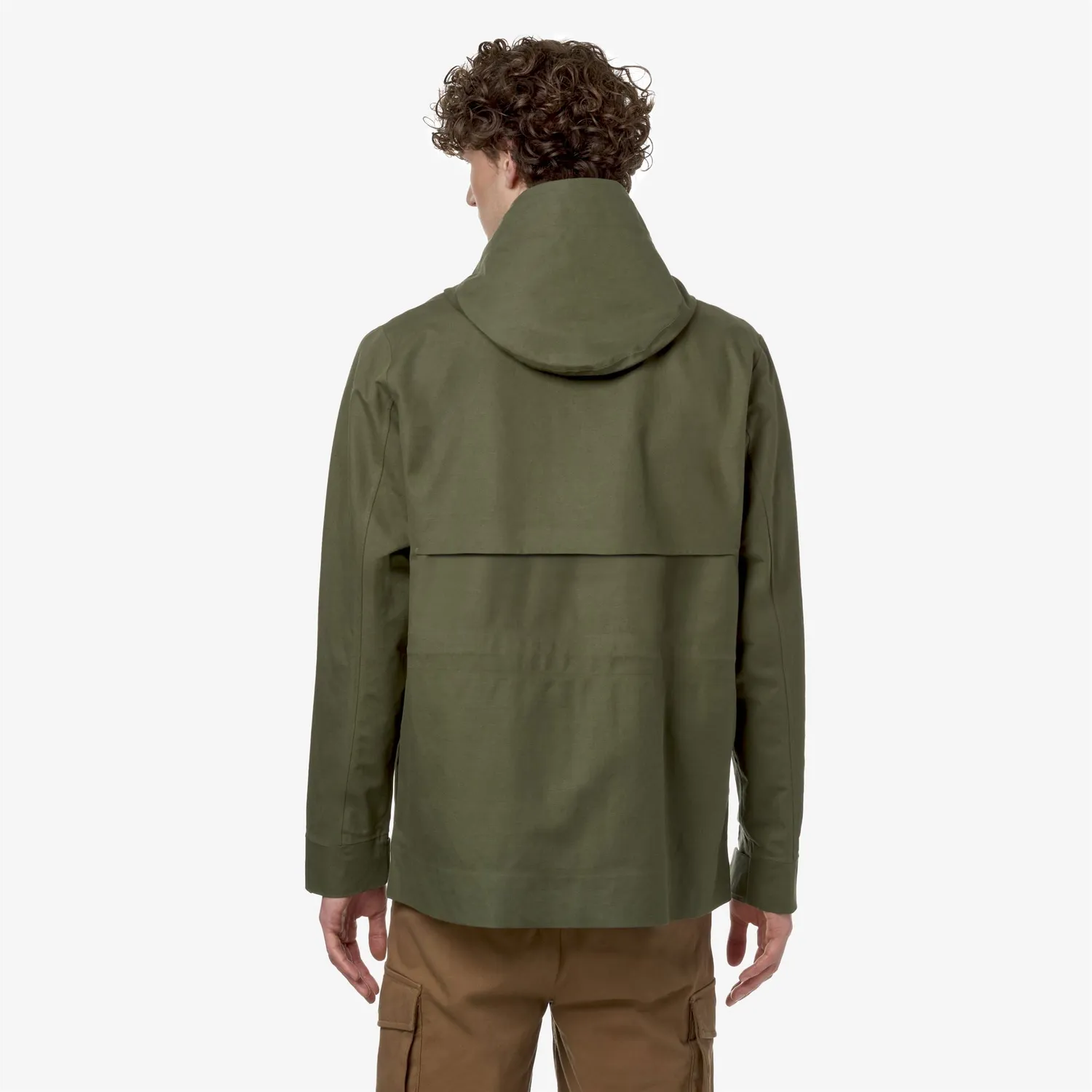 K-Way Erhal Linen Blend geaca barbati Green Cypress impermeabila