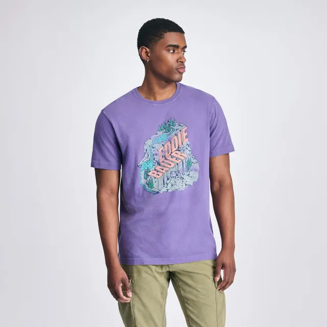 Eddie Bauer Mountain tricou barbati mov M bumbac