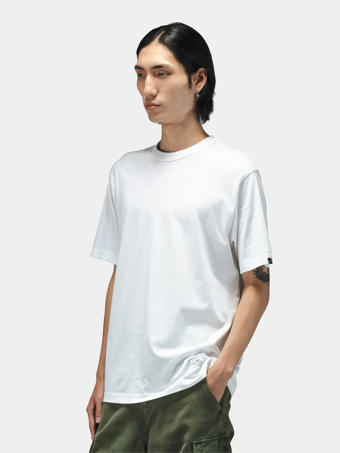 Alpha Industries Short Sleeve Regular Tee tricou negru bumbac