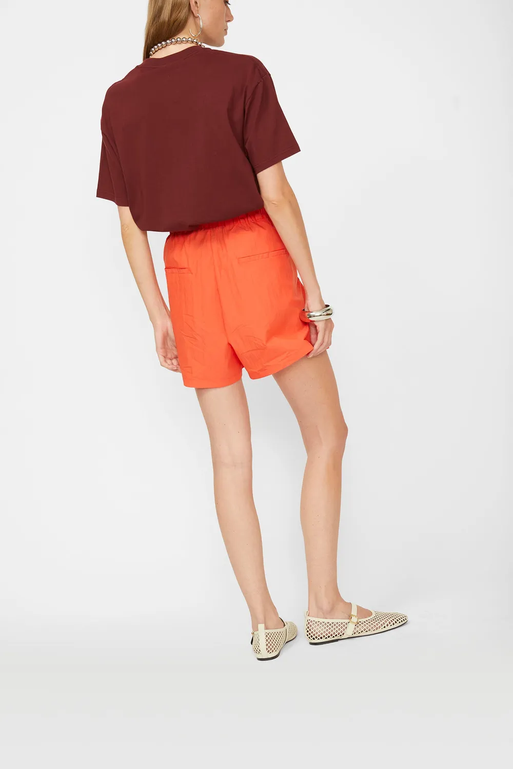 Isabelle Blanche shorts nod portocaliu