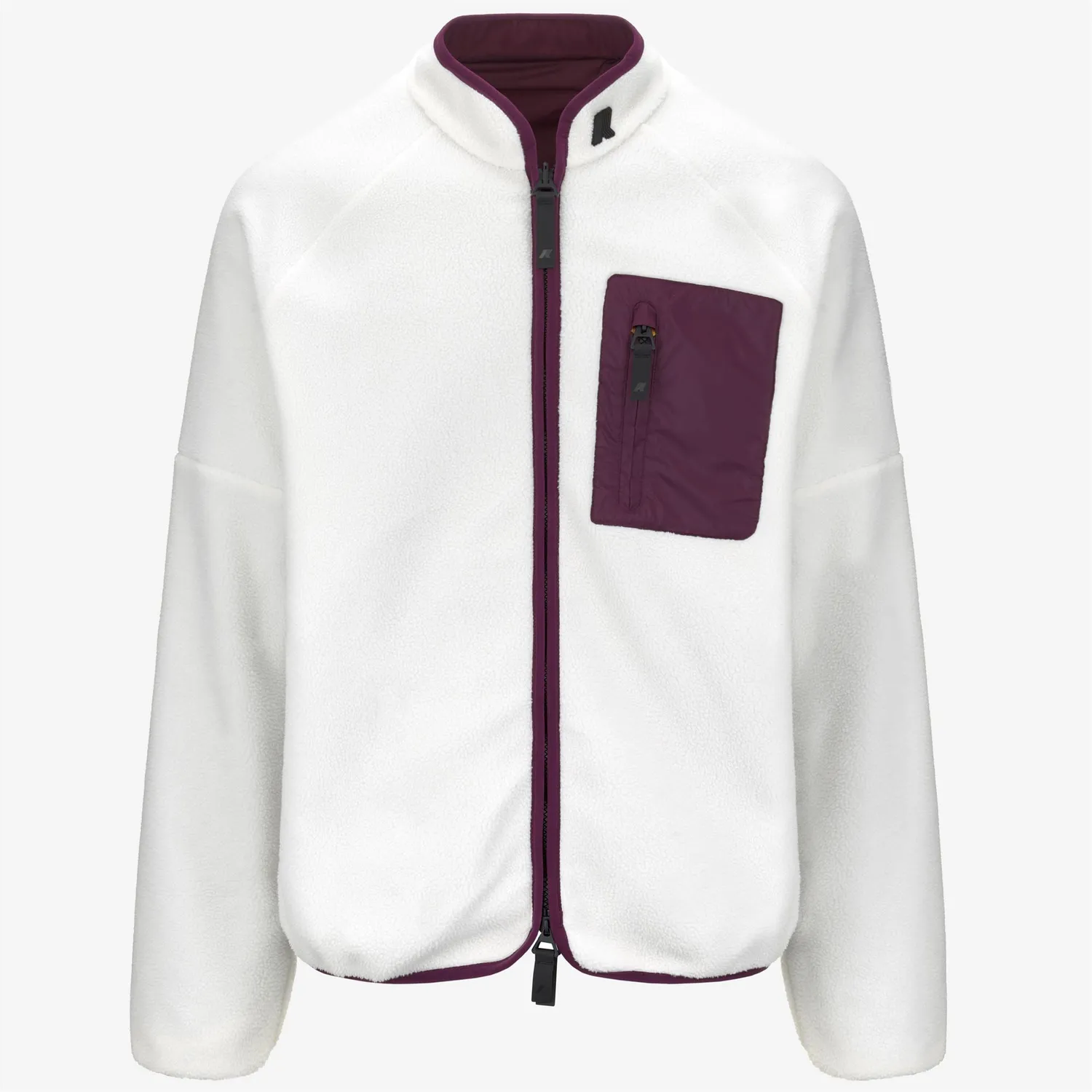 K-Way Bessans geaca fleece reversibila White Violet