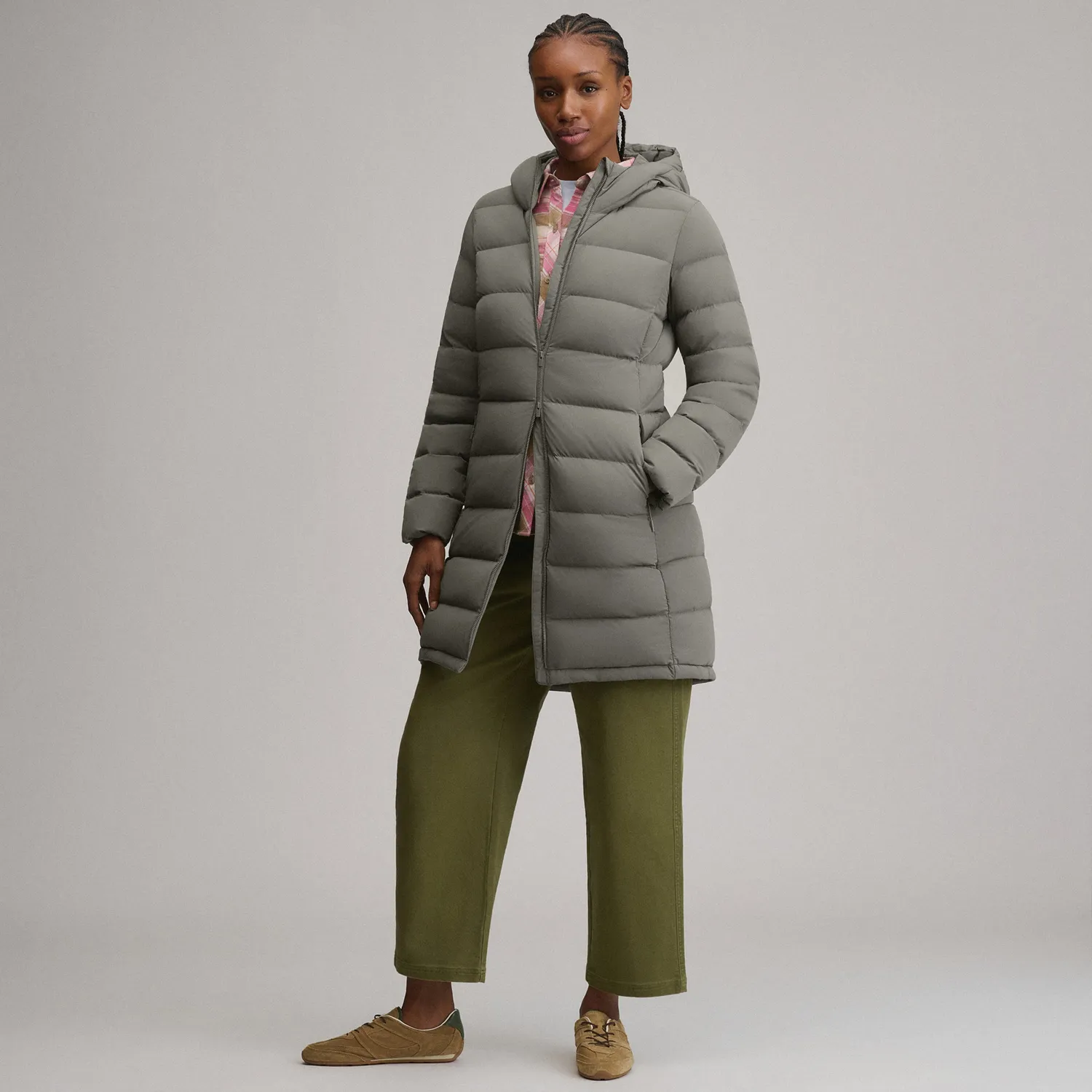 Eddie Bauer EB Stretch Down parka dama lunga Black