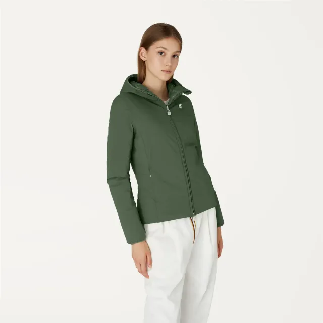 K-Way Lily geacă damă Green Laurel reversibilă