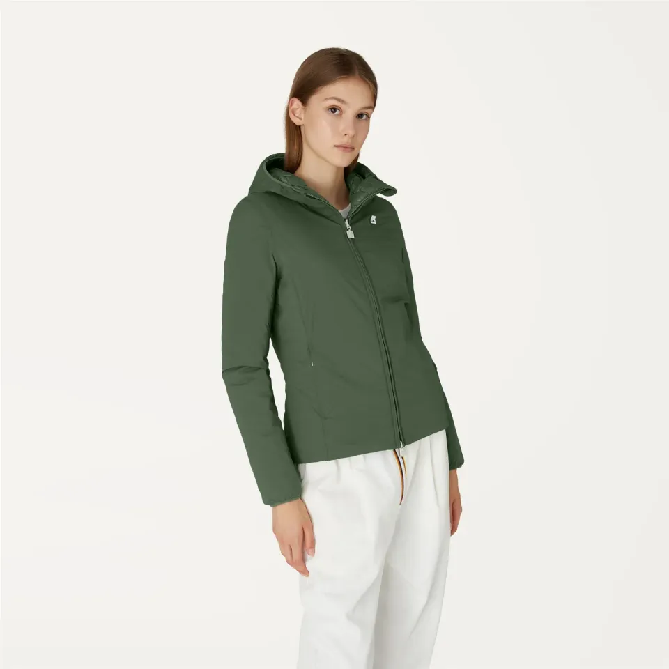 K-Way Lily geacă damă Green Laurel reversibilă