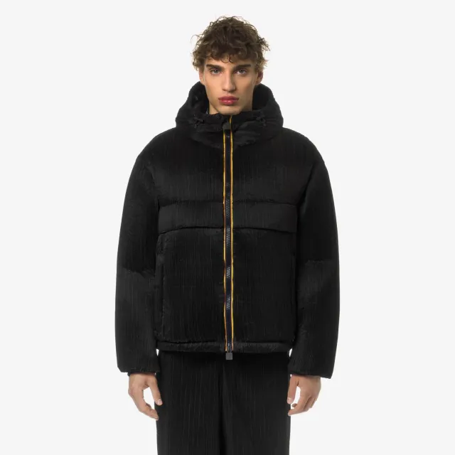 K-Way Claudeny Plisse Thermo Heavy palton barbati negru foarte cald
