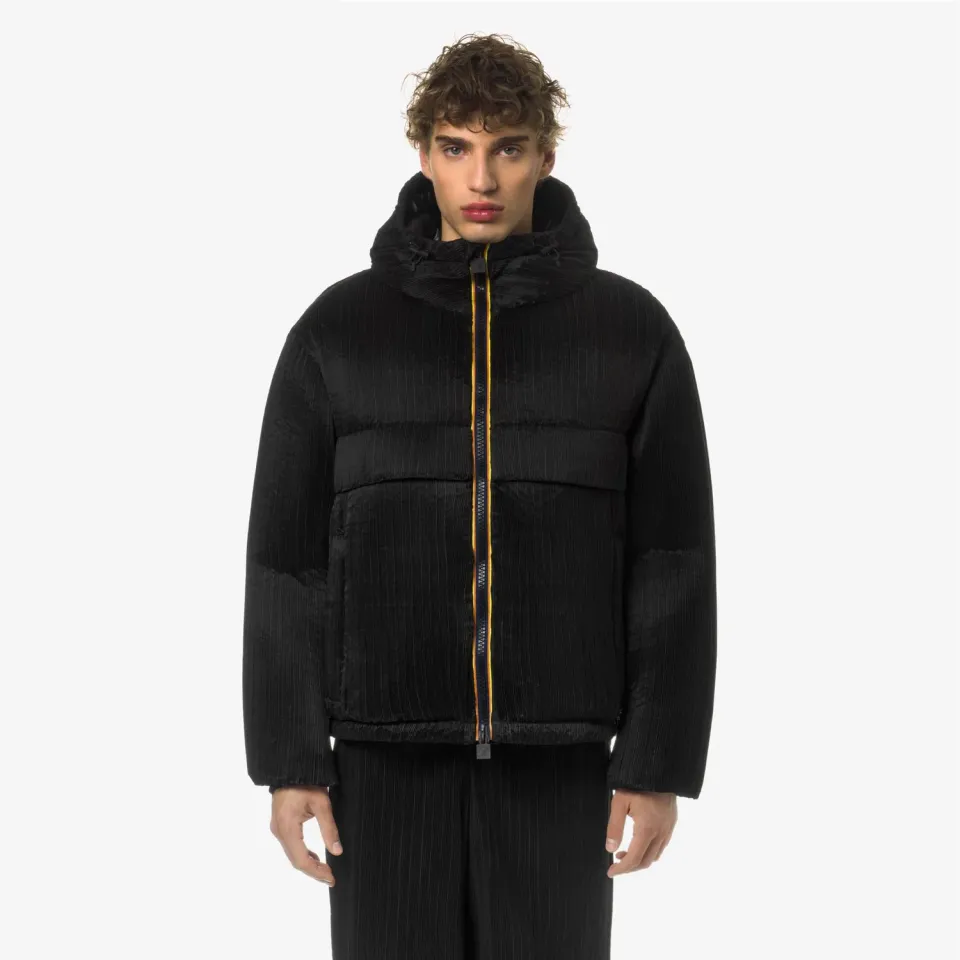 K-Way Claudeny Plisse Thermo Heavy palton barbati negru foarte cald