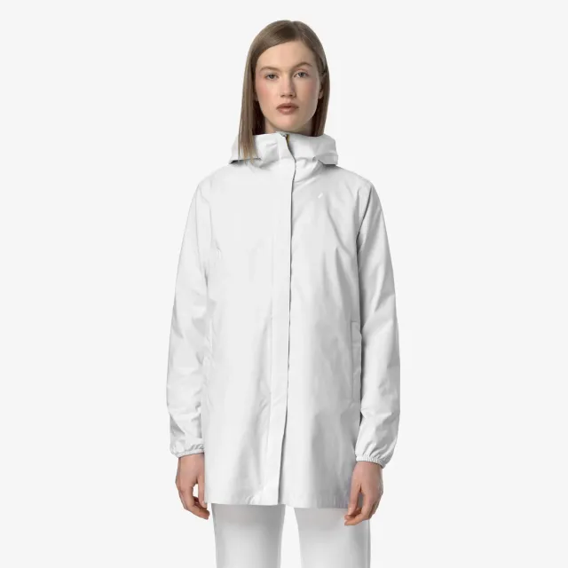 K-Way Sophie Stretch Dot geaca dama alba impermeabila