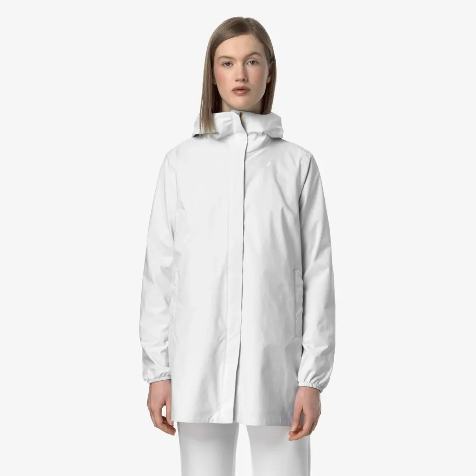 K-Way Sophie Stretch Dot geaca dama alba impermeabila