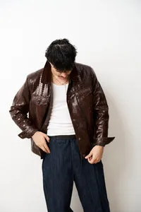 Mareus Imperial Brown 611 geacă piele piton maro