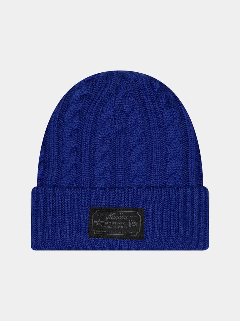 Alpha Industries Rangers New Era caciula lana merinos albastru