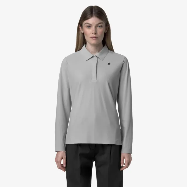K-Way Flier Golf polo dama gri maneca lunga stretch