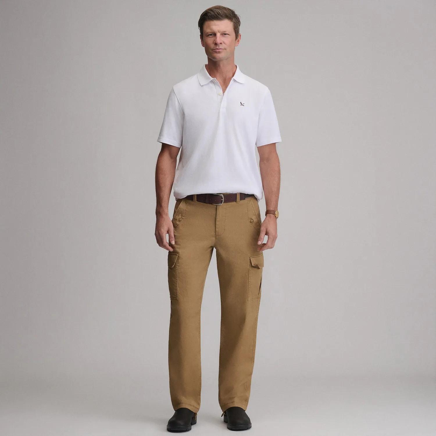 Eddie Bauer Utility Cargo pantaloni barbati bej bumbac