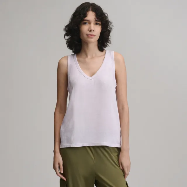 Eddie Bauer Sunwashed Cotton maiou dama Alb bumbac