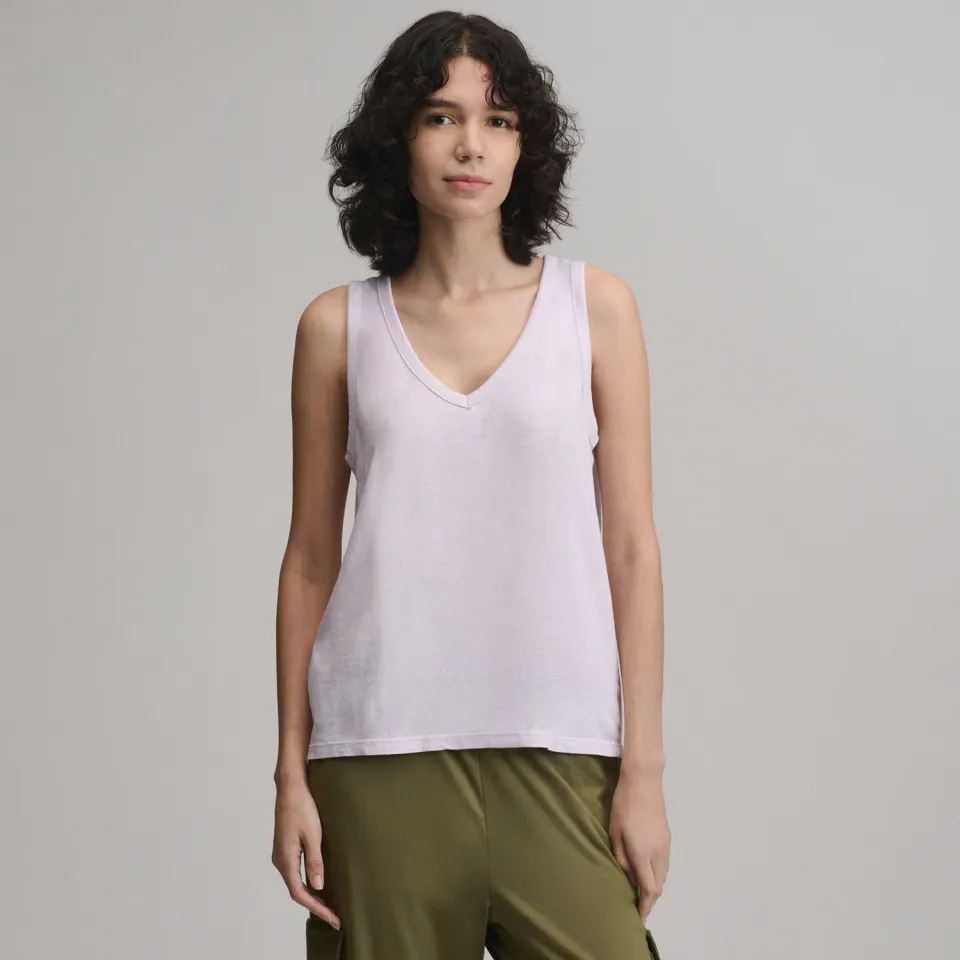 Eddie Bauer Sunwashed Cotton maiou dama Alb bumbac