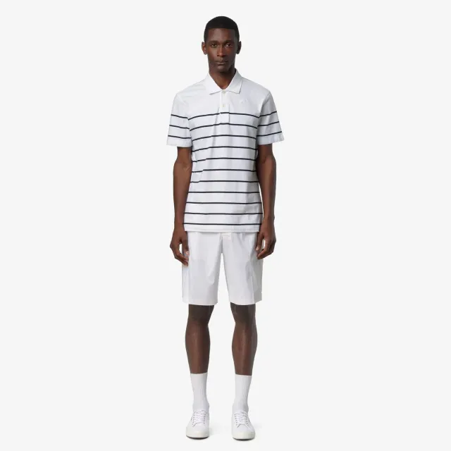 K-Way Layo K4138TW polo alb-albastru dungi slim