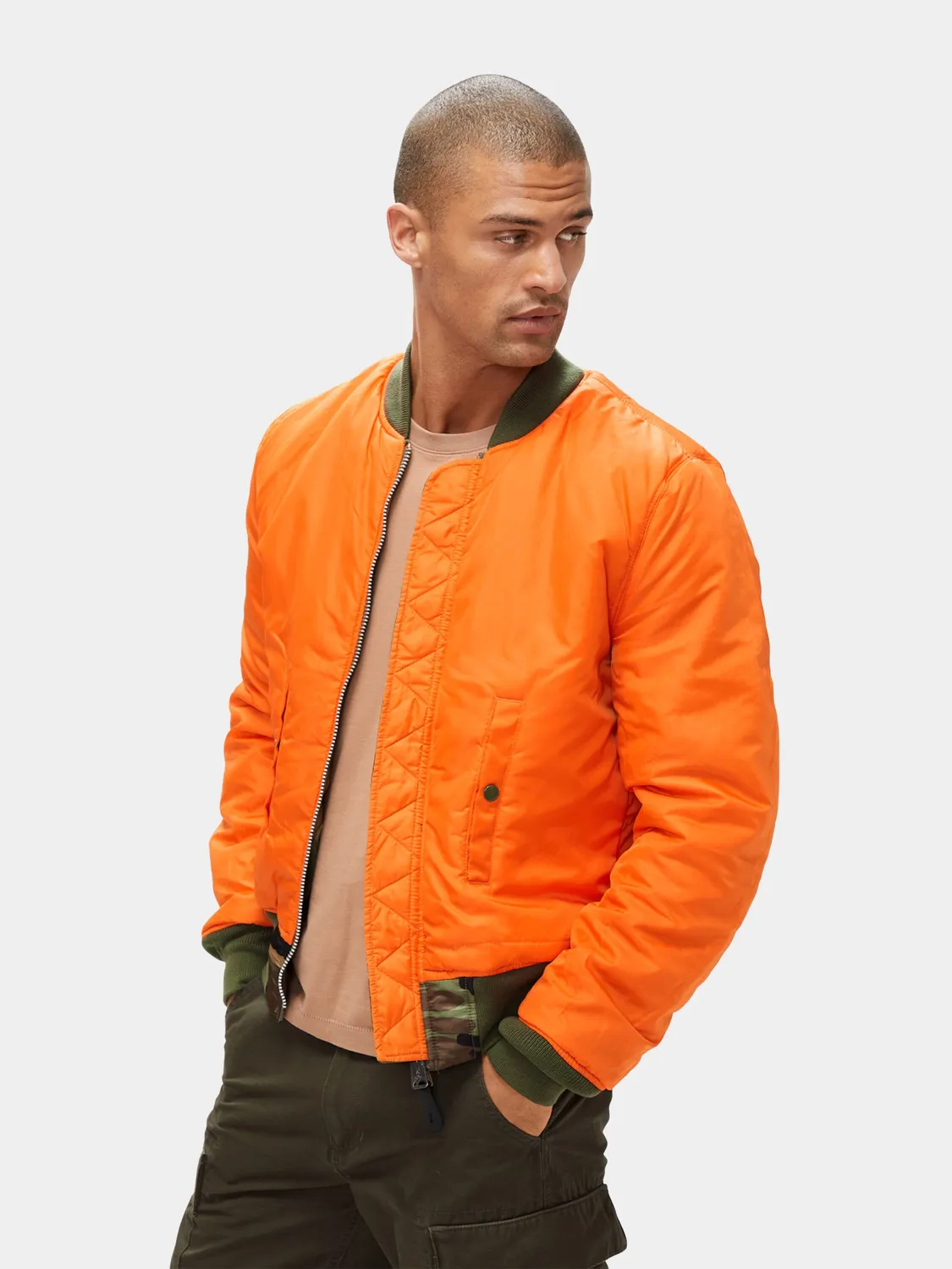Alpha Industries MA-1 Slim Fit geaca camuflaj reversibilă