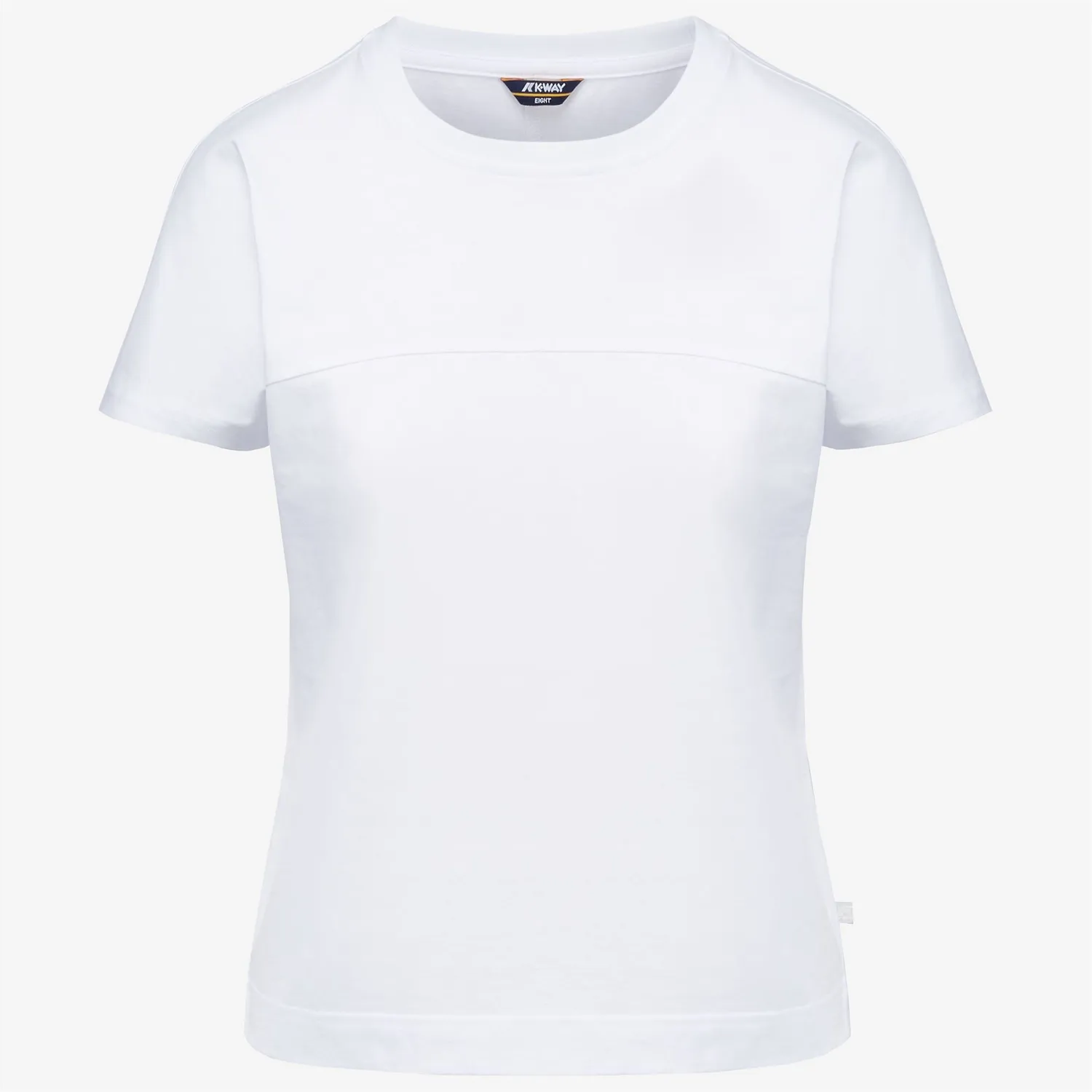 K-Way Gizelle tricou dama alb bumbac regular