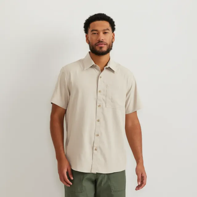 Eddie Bauer Destination Shirt-Solid camasa barbati Palm respirabila