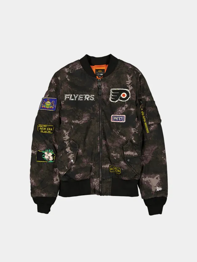 Alpha Industries MA-1 Flyers geacă bomber negru camo