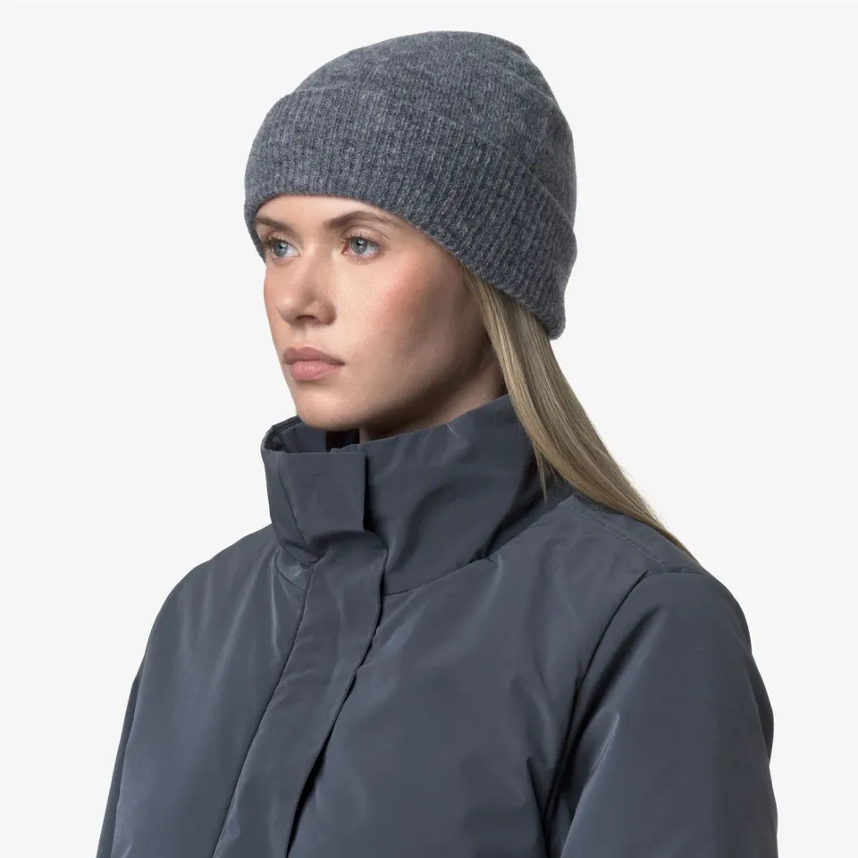 K-Way Brice Wool Stretch caciula dama albastru lana