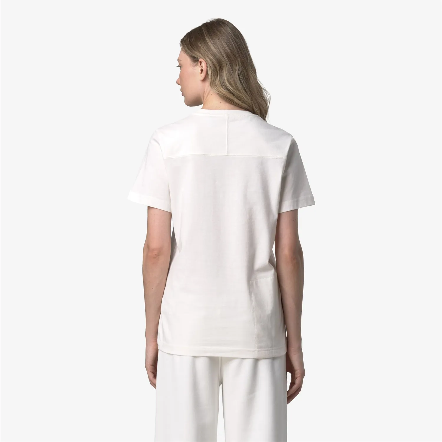 K-Way Leonide tricou unisex alb din bumbac pliabil
