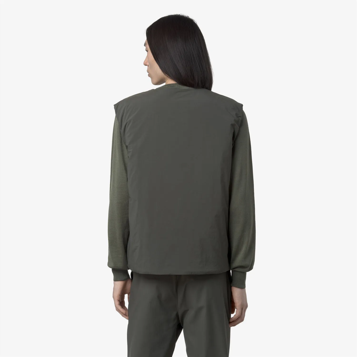 K-Way Valty Plain Warm vesta barbati verde Primaloft