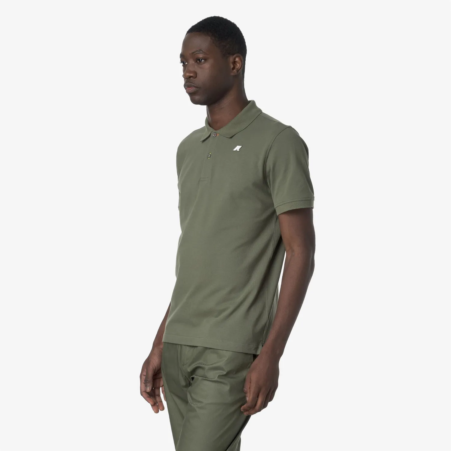 K-Way Vinnie Pique Slim polo barbati verde lichen elastic