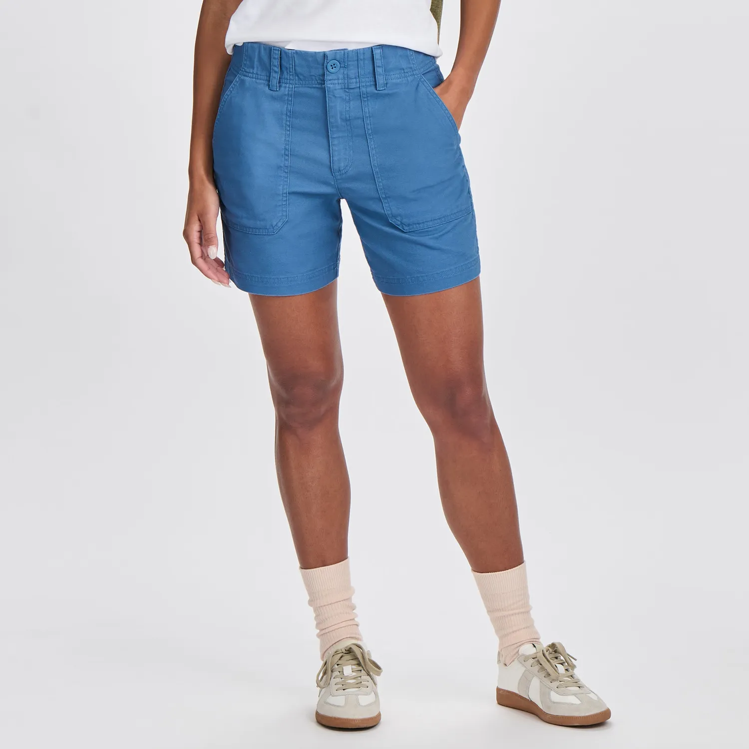 Eddie Bauer pantaloni scurti dama canvas cu talie inalta