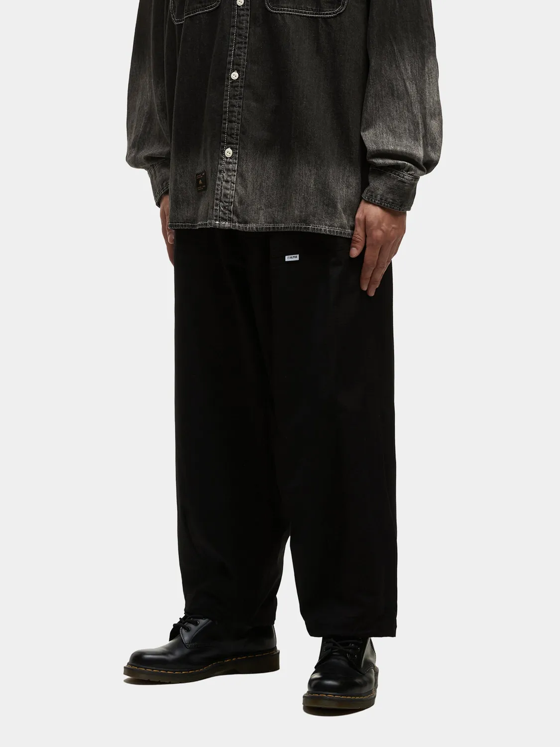 Alpha Industries Unfrm pantaloni barbati negri bumbac ripstop