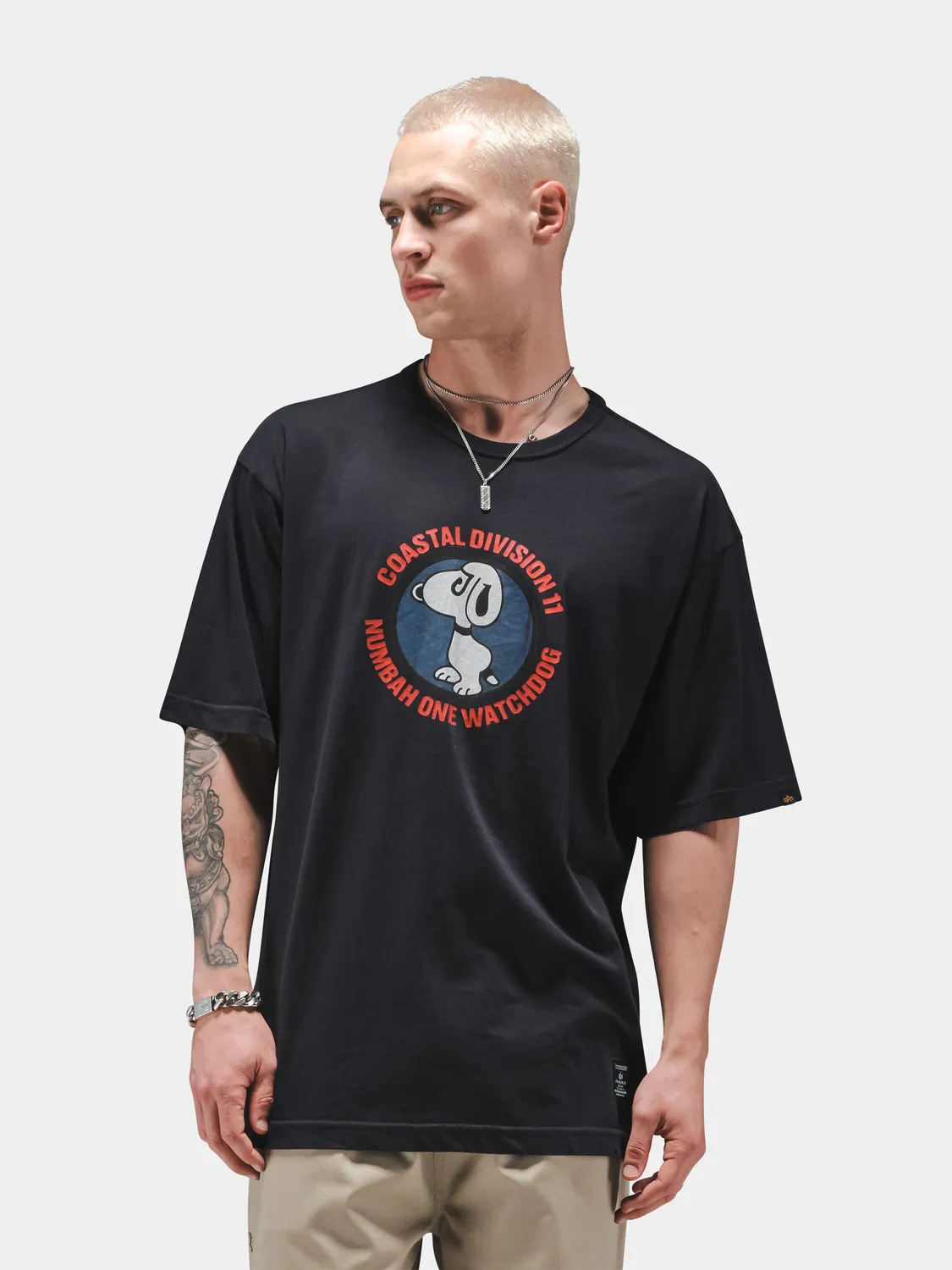 Alpha Industries Watch Dog tricou negru XS-2XL bumbac