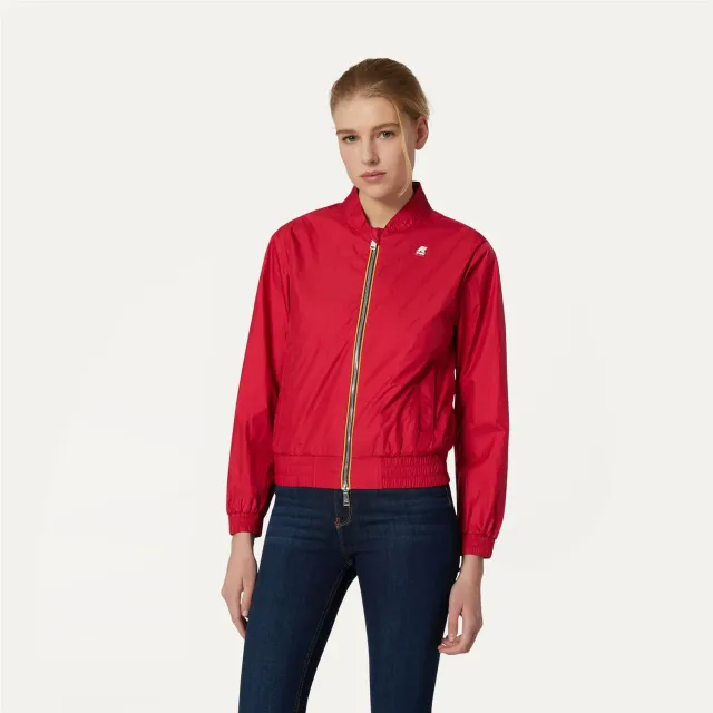 K-Way Amaurette geaca scurta rosu berry metalizata