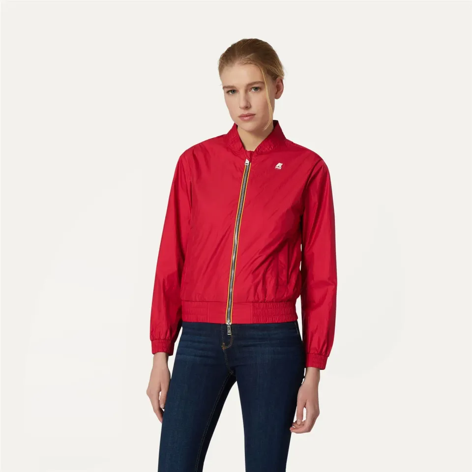 K-Way Amaurette geaca scurta rosu berry metalizata