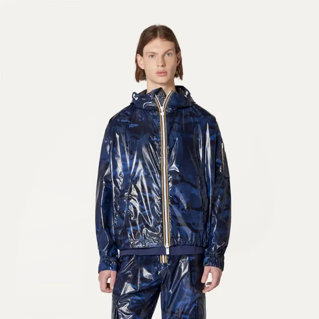 K-Way Claudey K8123KW geaca unisex camuflaj albastru