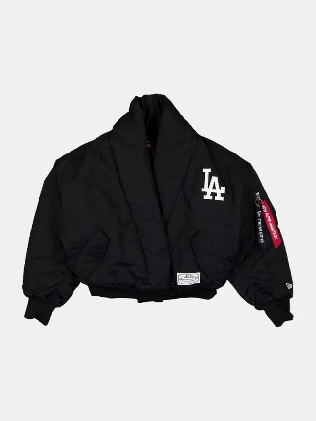 Alpha Industries Dodgers bomber dama negru cu guler