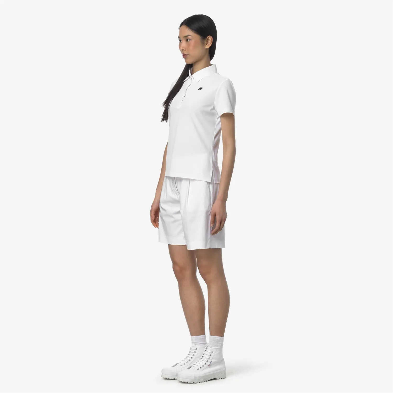 K-Way Nive Twill Tech Golf pantaloni scurti dama albi