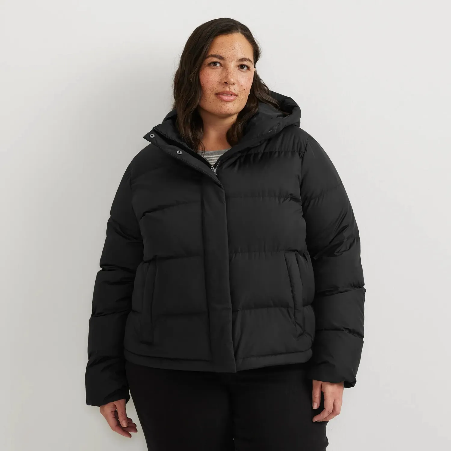 Eddie Bauer Ketchum Down Hoodie geaca puf neagra